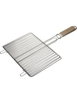 GRINDA Barbecue, 300 х 225 мм, нержавеющая сталь, плоская решетка-гриль (424733)