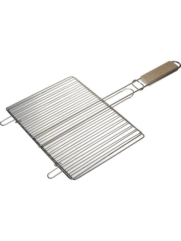 GRINDA Barbecue, 300 х 225 мм, нержавеющая сталь, плоская решетка-гриль (424733)