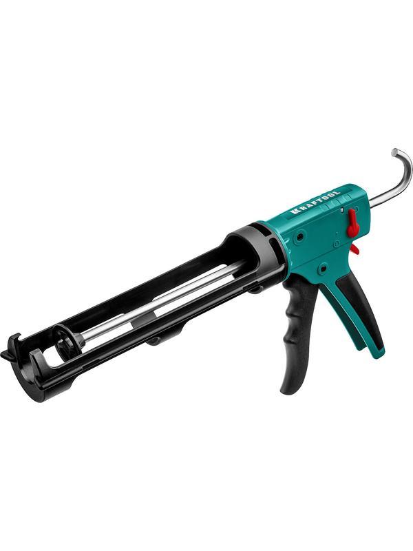KRAFTOOL Grand 2-in-1, 310 мл, антикапельная система, постоянное давление, скелетный пистолет для герметика (06674)