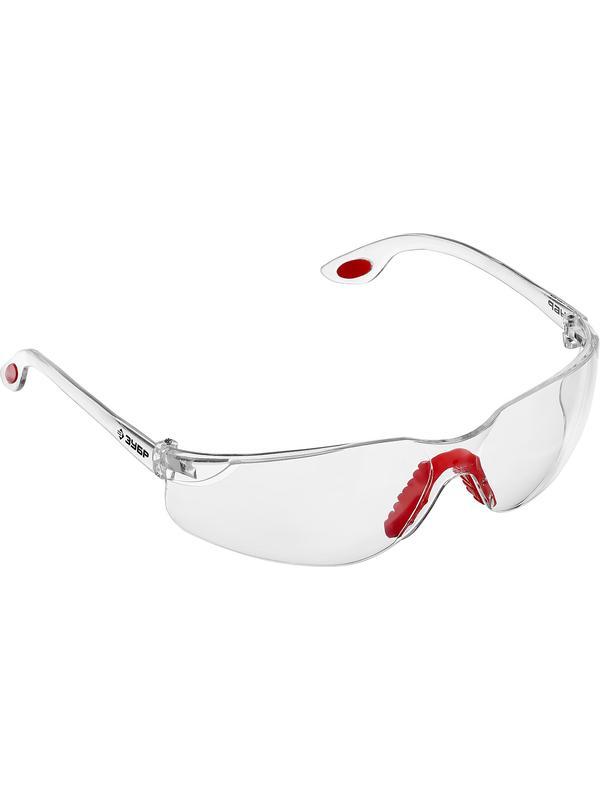 ЗУБР СПЕКТР 3, открытого типа, прозрачные, широкая монолинза, защитные очки (110315)