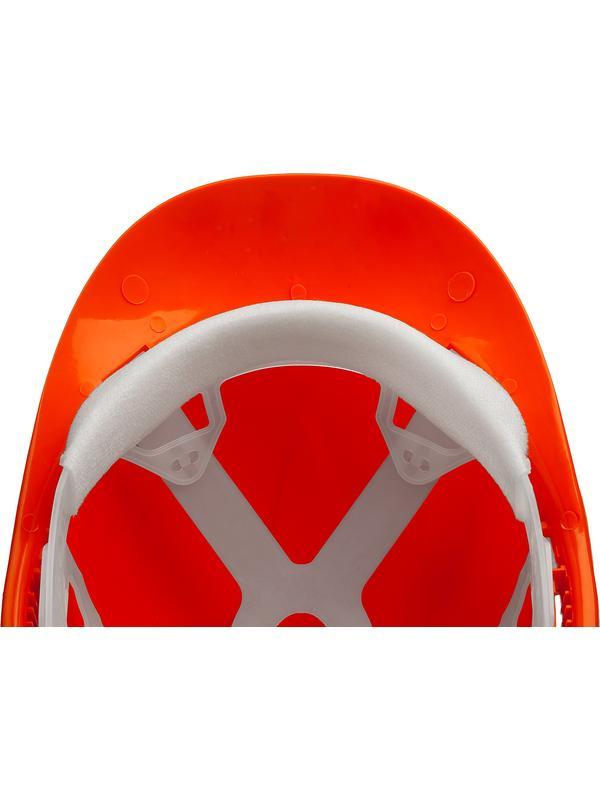 ЗУБР оранжевая, реечный механизм, универсальное крепление для наушников и щитков, защитная каска (11090)