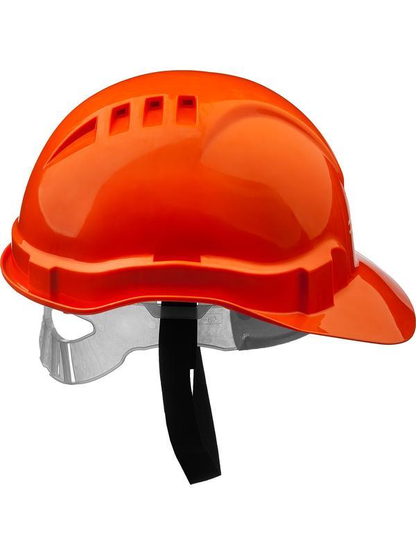 ЗУБР оранжевая, реечный механизм, универсальное крепление для наушников и щитков, защитная каска (11090)