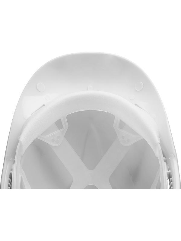 ЗУБР белая, реечный механизм, универсальное крепление для наушников и щитков, защитная каска (11090-2)