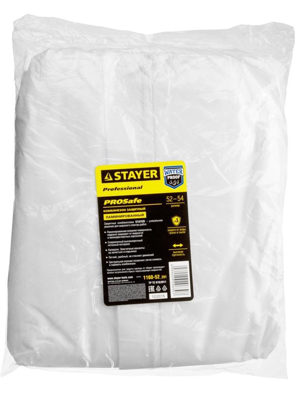 STAYER р. 52-54, защитный комбинезон из ламинированного спанбонда, Professional (1160-52)