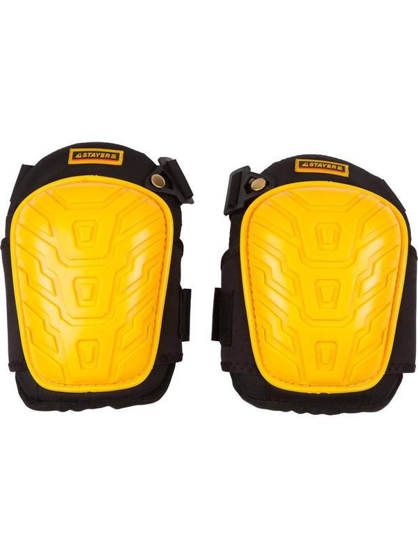 STAYER с гелевым наполнителем, защитные наколенники с пластиковой накладкой, Professional (11198)
