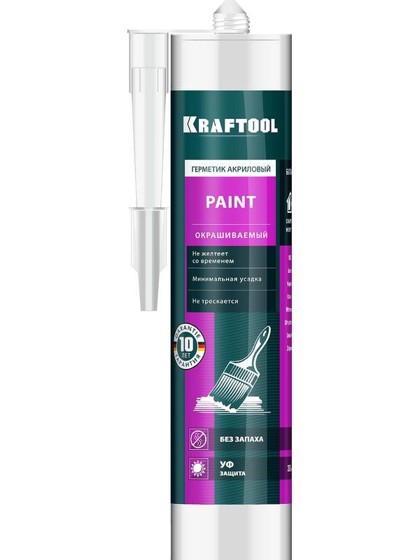 KRAFTOOL Paint, 300 мл, белый, универсальный акриловый герметик (41251-0)