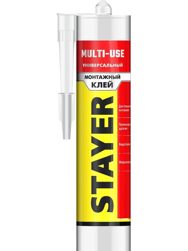 STAYER 280 мл, белый, универсальный монтажный клей, Professional (41321)
