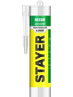 STAYER 280 мл, белый, монтажный клей для молдингов и панелей, Professional (41327)