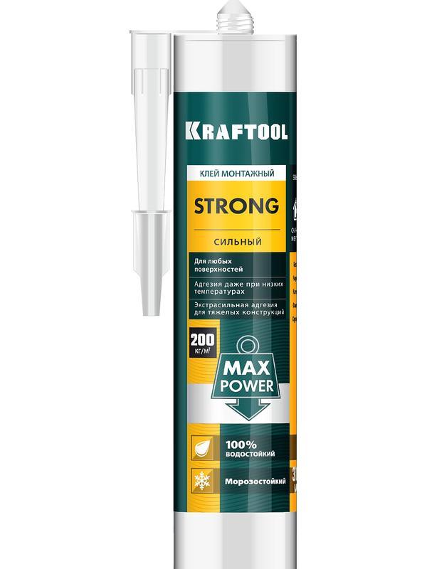 KRAFTOOL 310 мл, белый, суперсильный монтажный клей (41343)
