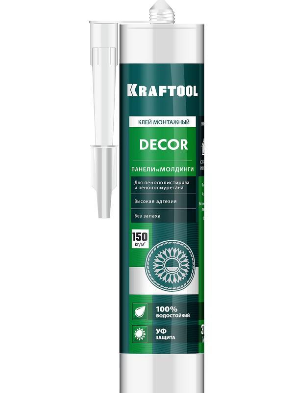 KRAFTOOL 310 мл, белый, монтажный клей для молдингов (41349)
