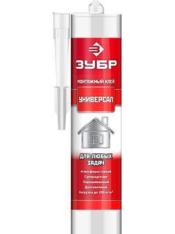 ЗУБР 300 мл, белый, универсальный монтажный клей (41331)