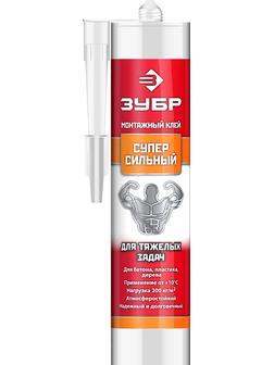 ЗУБР 300 мл, белый, суперсильный монтажный клей (41333)