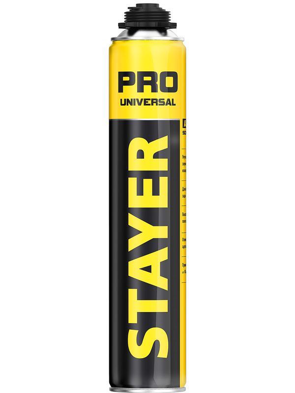 STAYER PRO, 750 мл, пистолетная, выход до 35 л, всесезонная, монтажная пена, Professional (41135)
