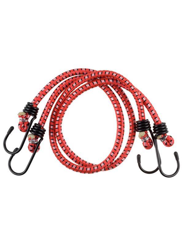 STAYER 120 см, d 7 мм, со стальными крюками, 2 шт, резиновый, крепежный шнур (40505-120)