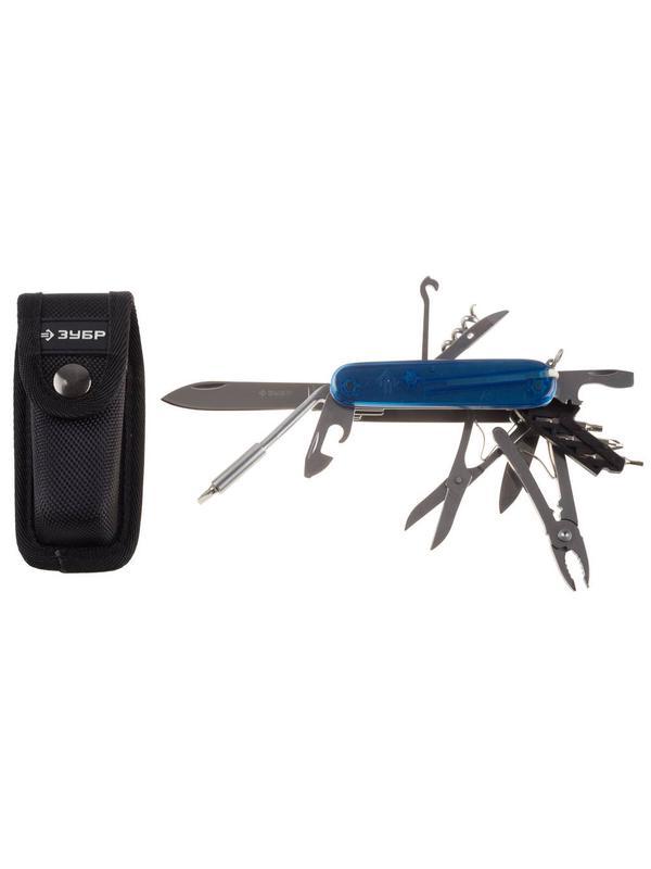 ЗУБР 17 в 1, пластиковая рукоятка, складной, многофункциональный нож (47787)