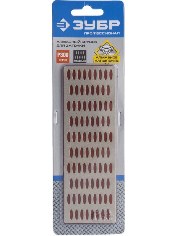 ЗУБР 50 х 150 мм, Р300, средняя зернистость, алмазный заточной брусок, Профессионал (35715-02)