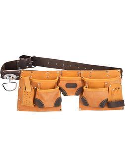 KRAFTOOL натуральная кожа, пояс для инструментов с 9 карманами (1-38520)