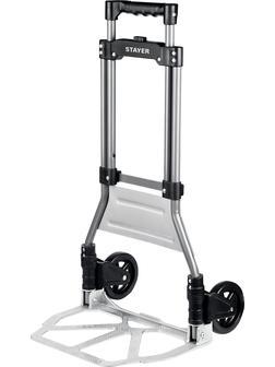 STAYER PROTruck, до 90кг, каркас из стали, платформа из алюминия, платформа 39х28см, колеса d13см, вес 4кг, складная хозяйственная тележка (38755-90)