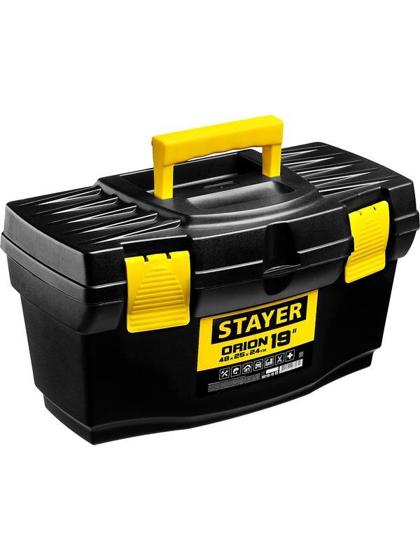 STAYER ORION-19, 480 х 250 х 240 мм, (19″), пластиковый ящик для инструментов (38110-18)