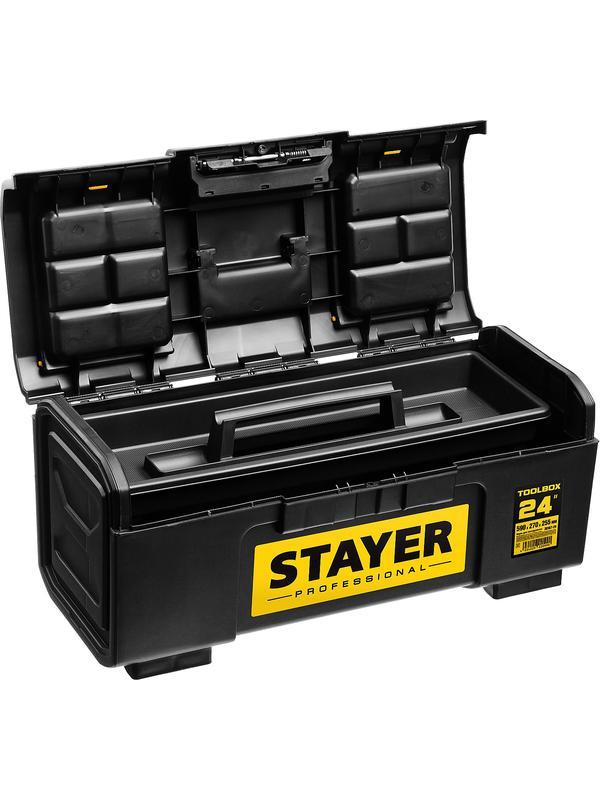 STAYER TOOLBOX-24, 590 х 270 х 255, пластиковый ящик для инструментов, Professional (38167-24)