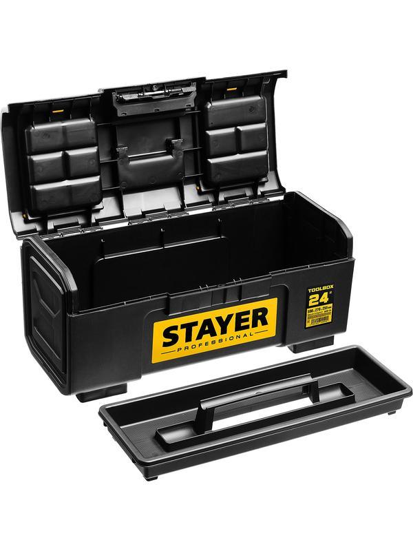 STAYER TOOLBOX-24, 590 х 270 х 255, пластиковый ящик для инструментов, Professional (38167-24)