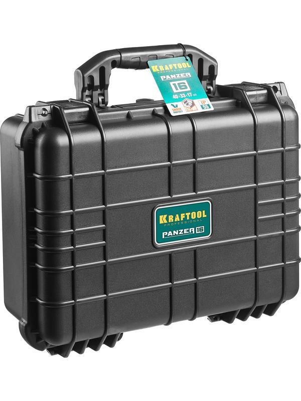 KRAFTOOL PANZER-16, 400 х 330 х 170 мм, (16″), IP55, ударопрочный пластиковый ящик (38251-16)