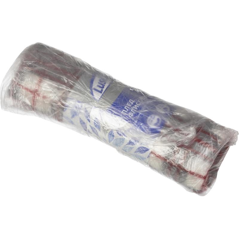 Плед флис,  130X150 см, 120 гр/м2, Клетка Серая