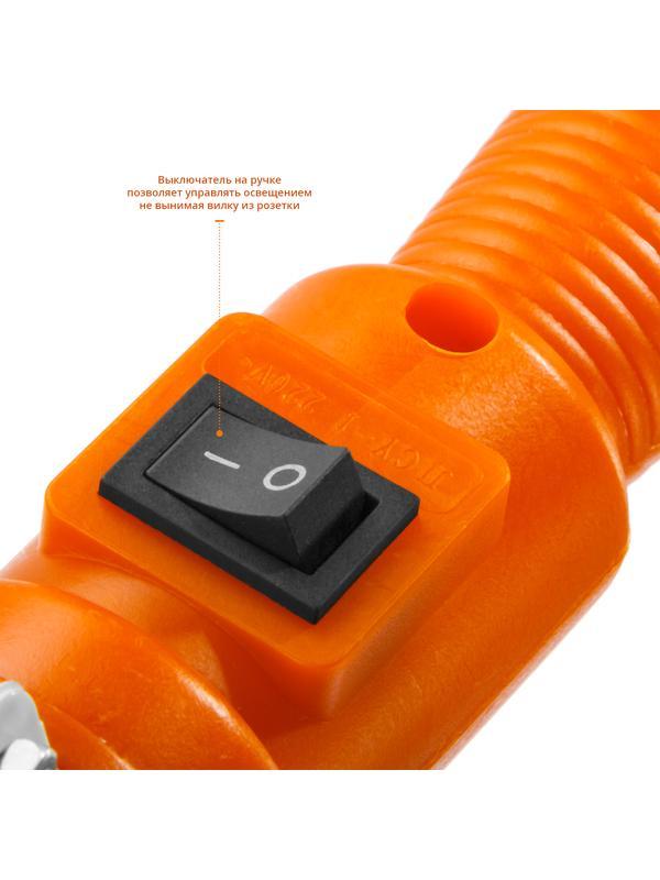 Светильник СИБИН переносной, открытого типа с выключателем, 60Вт, 220В, 10м