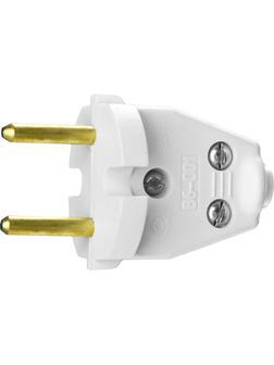 СИБИН белая, 220 В, IP44, прямая вилка (55152-W)
