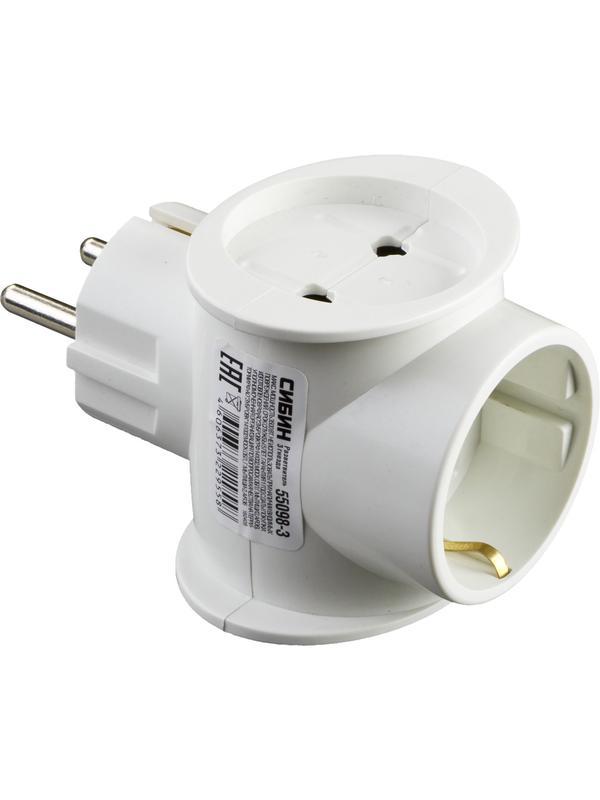 СИБИН 3 гнезда, сетевой разветвитель (55098-3)