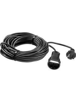 ЗУБР ПВС-207-Ш, ПВС, 2 x 0.75 мм2, 20 м, 2200 Вт, силовой удлинитель-шнур (55023-20)