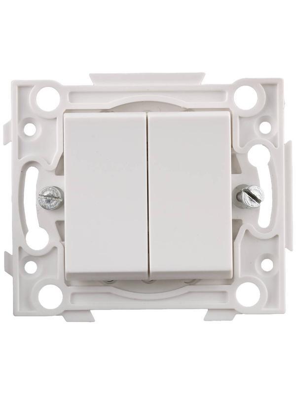 СВЕТОЗАР проходной, двухклавишный выключатель (SV-55231-2)