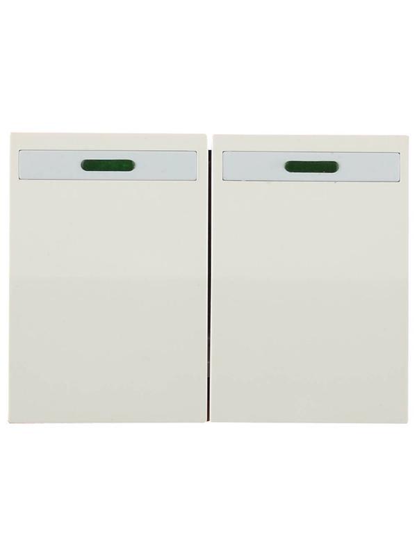 СВЕТОЗАР Эффект, без вставки и рамки, двухклавишный выключатель (SV-54435-B)