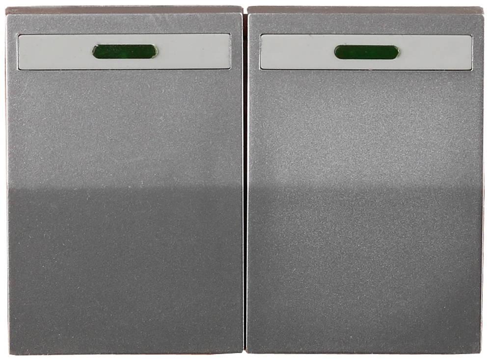 СВЕТОЗАР Эффект, без вставки и рамки, двухклавишный выключатель (SV-54435-SM)