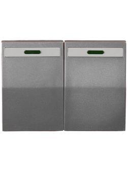 СВЕТОЗАР Эффект, без вставки и рамки, двухклавишный выключатель (SV-54435-SM)