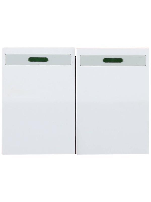 СВЕТОЗАР Эффект, без вставки и рамки, двухклавишный выключатель (SV-54435-W)