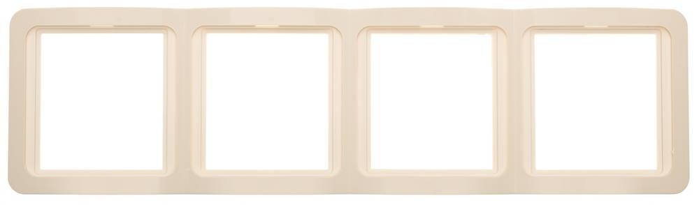 СВЕТОЗАР Гамма, четверная, вертикальная, цвет бежевый, накладная панель (SV-54151-B)