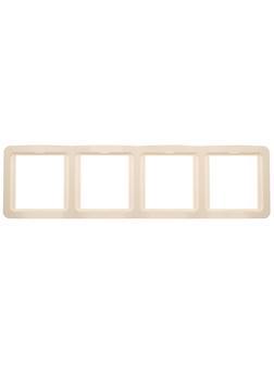СВЕТОЗАР Гамма, четверная, вертикальная, цвет бежевый, накладная панель (SV-54151-B)