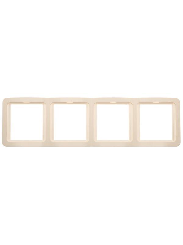 СВЕТОЗАР Гамма, четверная, вертикальная, цвет бежевый, накладная панель (SV-54151-B)