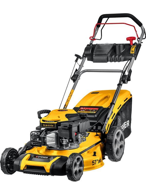 STEHER 510 мм, 6.5 л.с., бензиновая самоходная газонокосилка (GLM-510p)