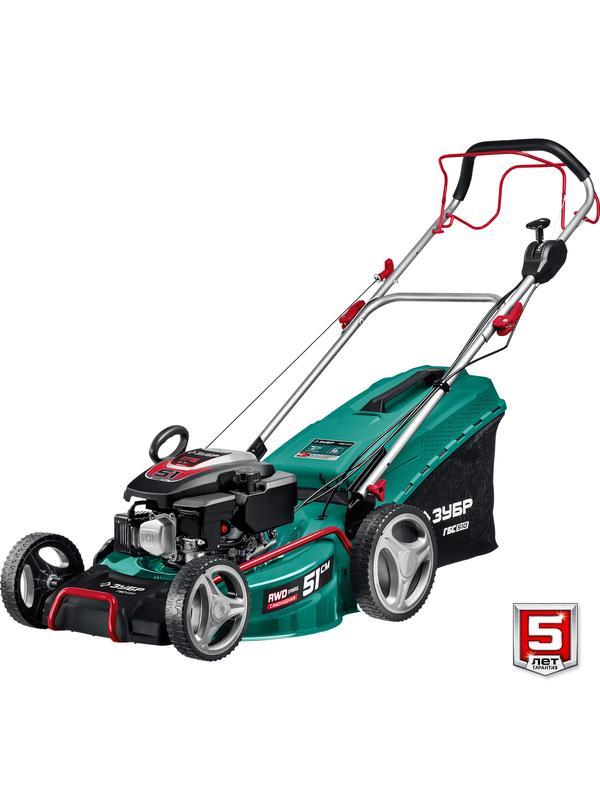ЗУБР 510 мм, 6.5 л.с., бензиновая самоходная газонокосилка (ГБС-510)