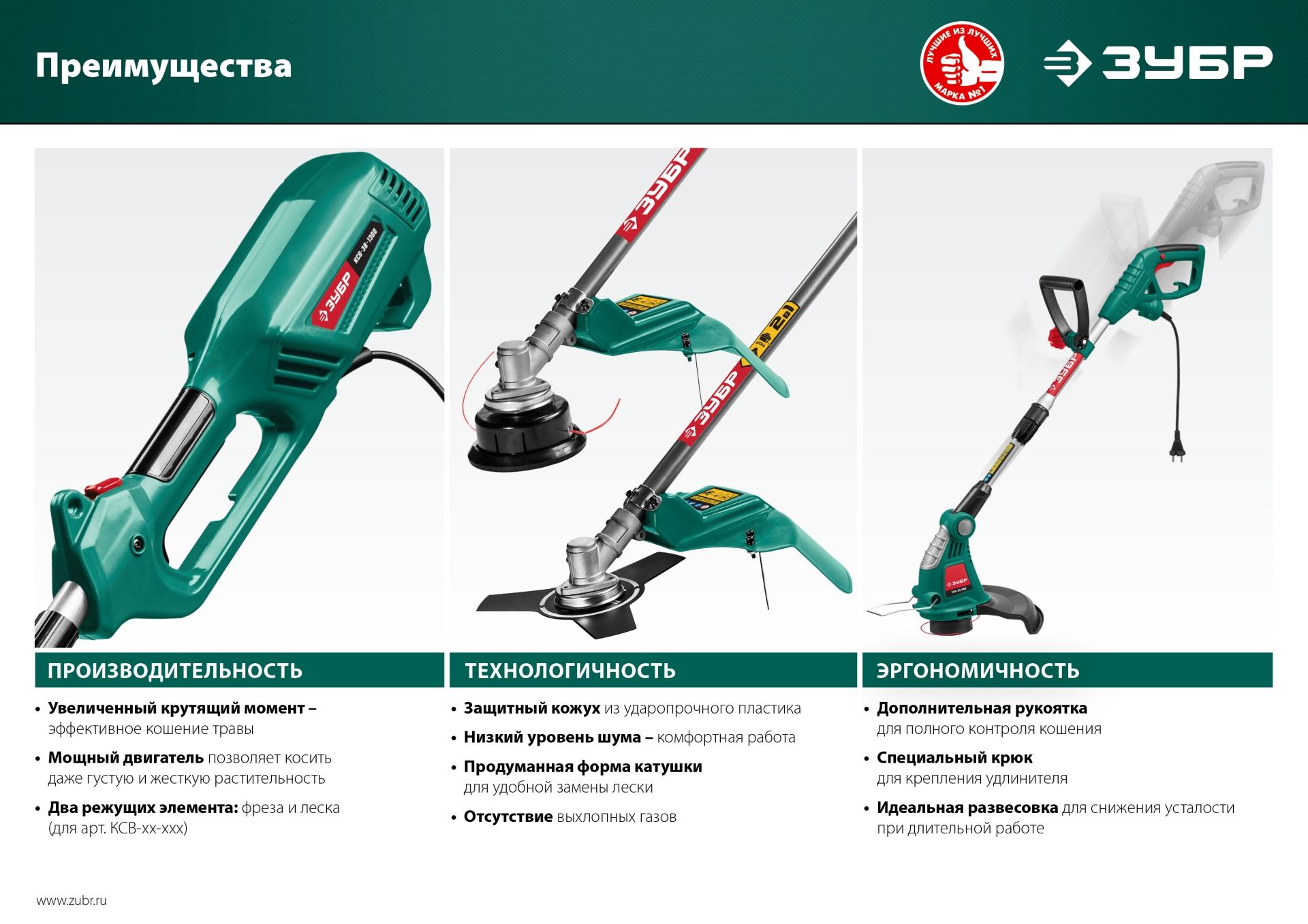 ЗУБР 1700 Вт, ш/с 42 см, сетевой триммер (КСВ-42-1700)