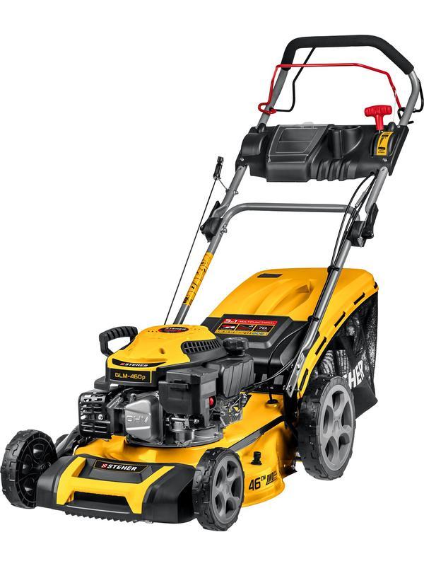 STEHER 460 мм, 4.5 л.с., бензиновая самоходная газонокосилка (GLM-460p)