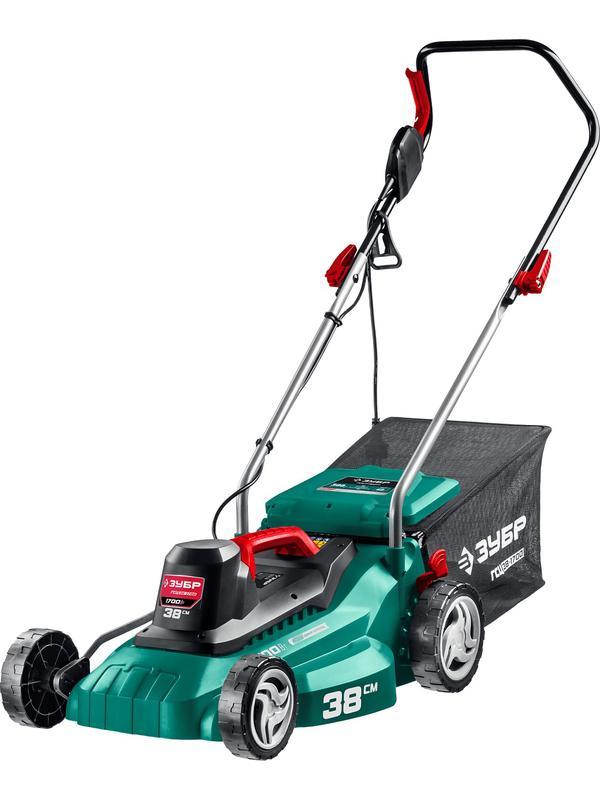 ЗУБР 1700 Вт, ш/с 38 см, сетевая газонокосилка (ГСЦ-38-1700)