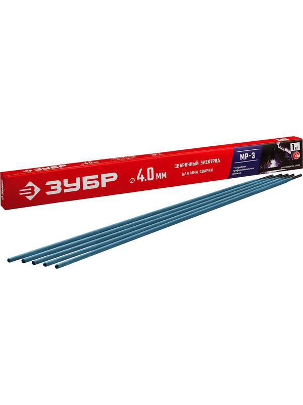 ЗУБР Д 4.0 х 450 мм, 1 кг в коробке, МР-3 рутиловый, электрод сварочный (40011-4.0)