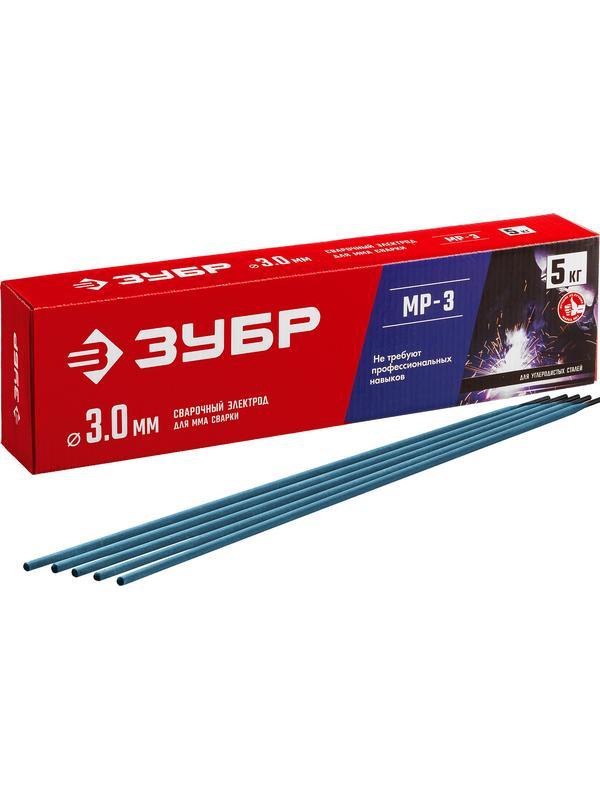 ЗУБР Д 3.0 х 350 мм, 5 кг в коробке, МР-3 рутиловый, электрод сварочный (40015-3.0)