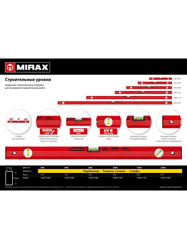 MIRAX 400 мм, с линейкой, уровень (34610-040)