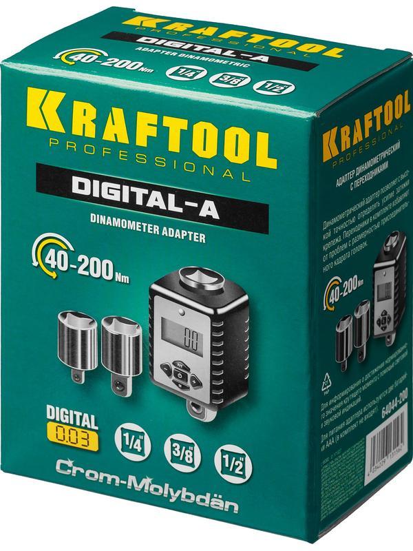 KRAFTOOL GRAND, 1/2″, 40 - 200 Н·м, динамометрический адаптер с переходниками (64044-200)