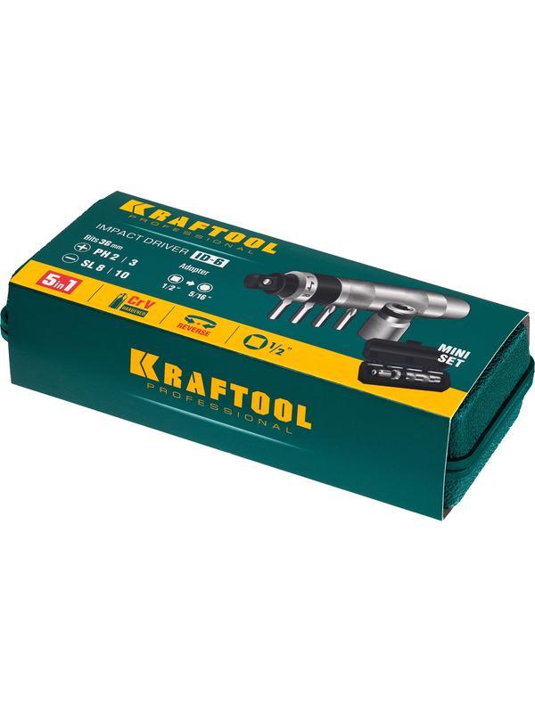 KRAFTOOL ID-6, 6 предм., ударно-поворотная отвертка (25555)