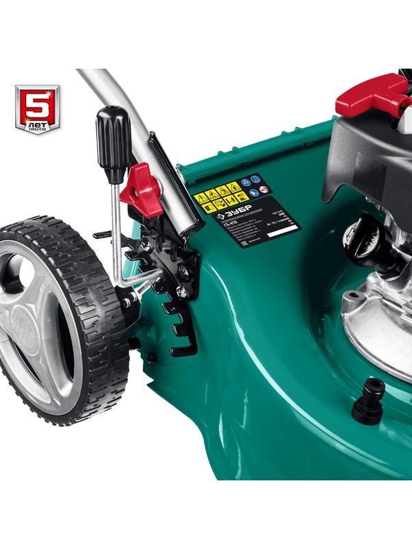 ЗУБР 410 мм, 3.5 л.с., бензиновая газонокосилка (ГБ-410)